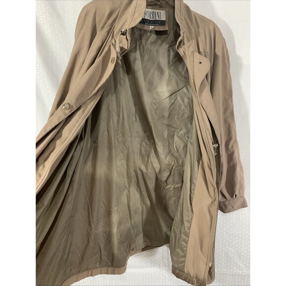 Vintage Forrani Trench Coat Womens L Casual Jacket Khaki - Picture 5 of 10